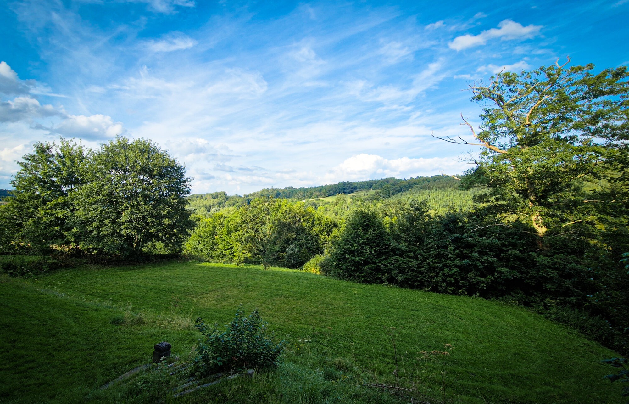 Magnificent view of the garden of the Chateau de Blier, in the Ardennes.